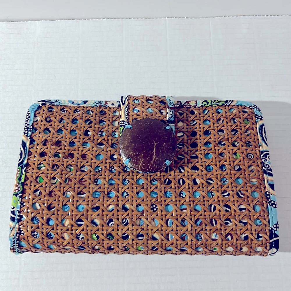 Vera Bradley Tiki Clutch Bali Blue beach spring summer brunch colorful light